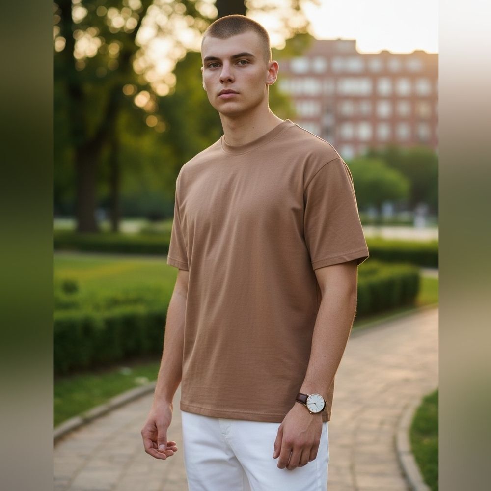 SHEIN Brown Short Sleeve Men's Tee. Great Condition.